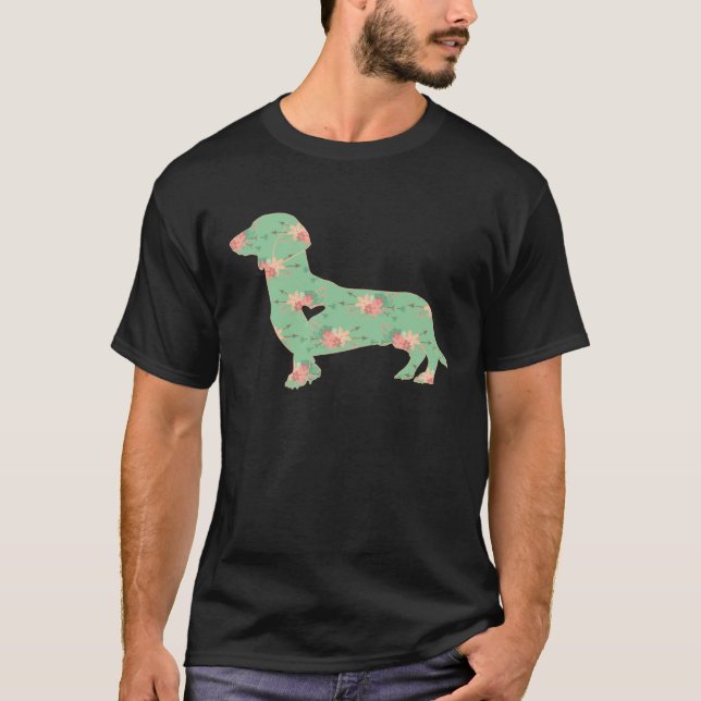 Dachshund Dog  Boho Woodland Chic  for Women T-Shirt (Front)