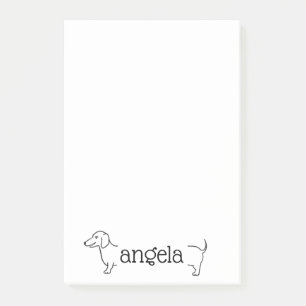Dachshund Dog Border Custom Name Template Post-it Notes