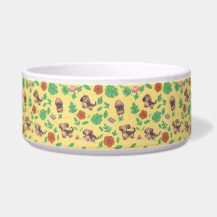 Dachshund Dog Bowl Summer Floral Kawaii Pet