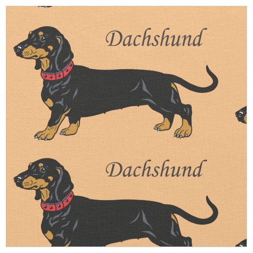 Dachshund Dog Breed Fabric
