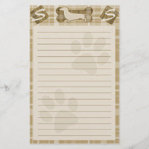 Dachshund Dog Breed Stationery