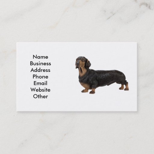 Customizable Dachshund Dog Business Card
