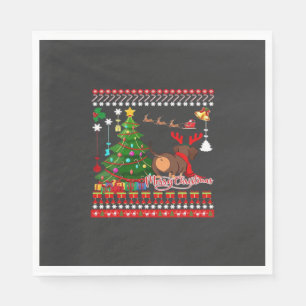 Dachshund Dog Butt Christmas Ugly Classic T-Shirt Napkins