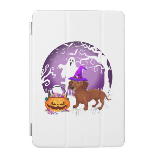 Dachshund Dog Candy Pumpkin Halloween Lover iPad Mini Cover