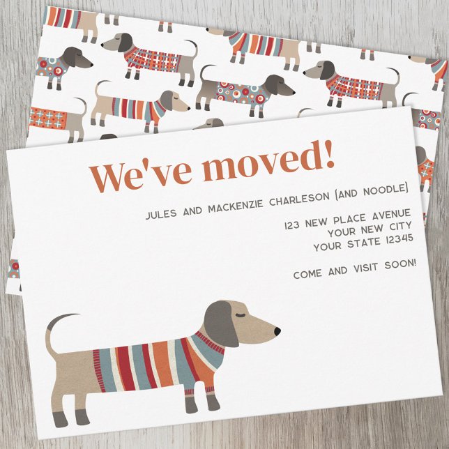 Dachshund Dog Change of Address Announcement (Creator Uploaded)