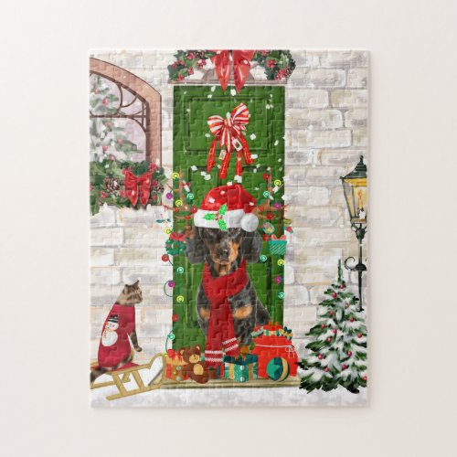 Dachshund Dog Christmas   Jigsaw Puzzle