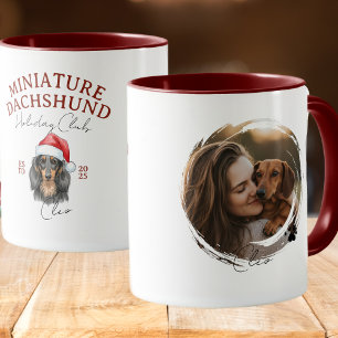 Dachshund Dog Christmas Photo Mug