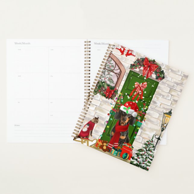 Dachshund Dog Christmas   Planner (Display)