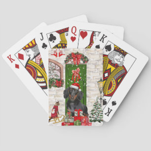 Dachshund Dog Christmas   Poker Cards
