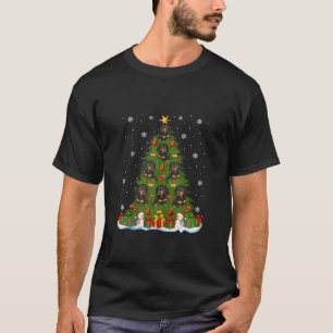 Dachshund Dog Christmas Tree Holiday Decor Funny X T-Shirt