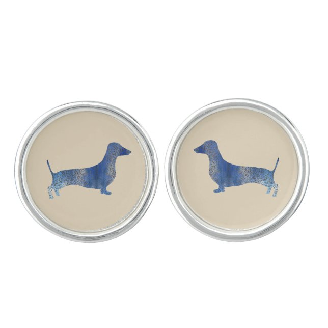 Dachshund Dog Cufflinks (Front)