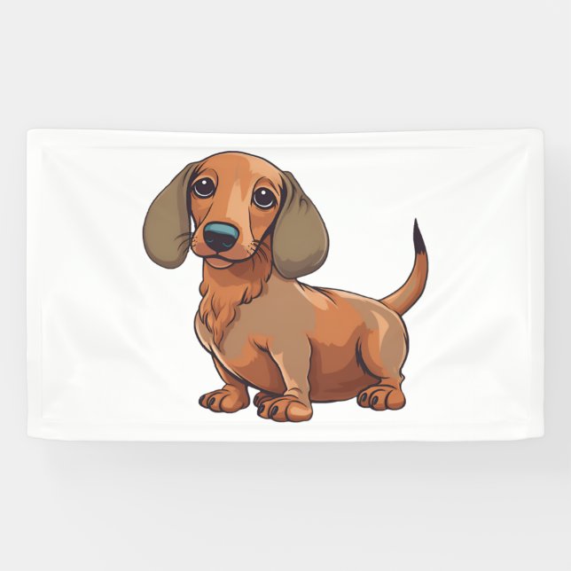 Dachshund Dog Cute  Banner (Horizontal)