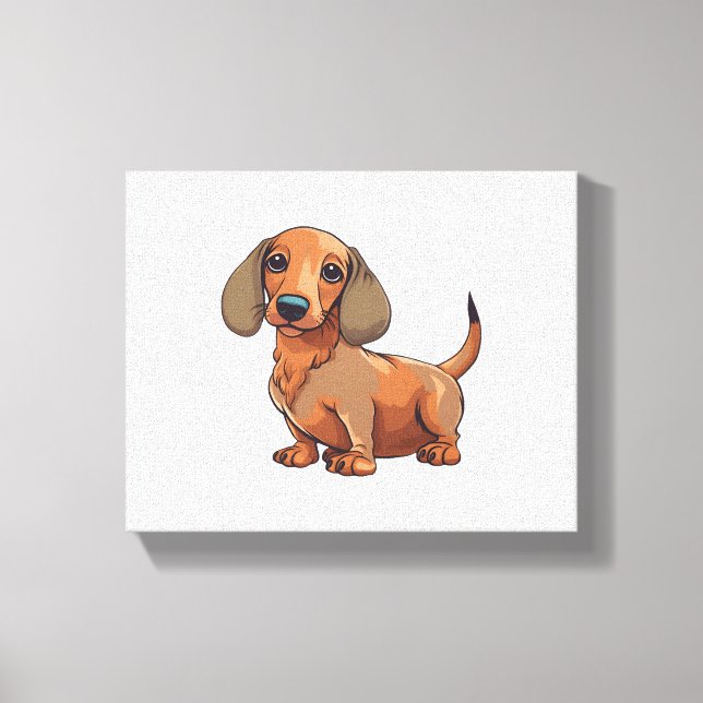 Dachshund Dog Cute  Canvas Print (Front)