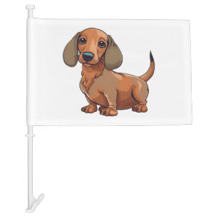 Dachshund Dog Cute  Car Flag