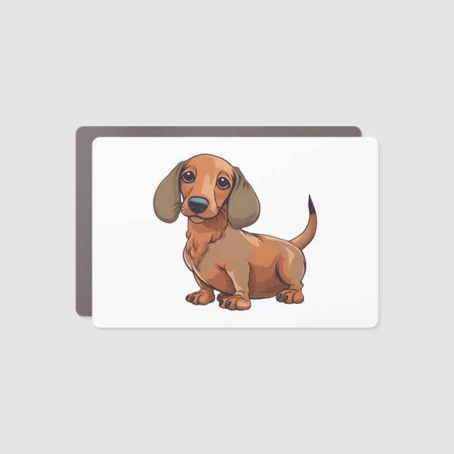 Dachshund Dog Cute  Car Magnet (Front)