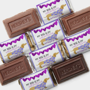 Dachshund Dog Cute Funny Purple Custom Text Hershey's Miniatures