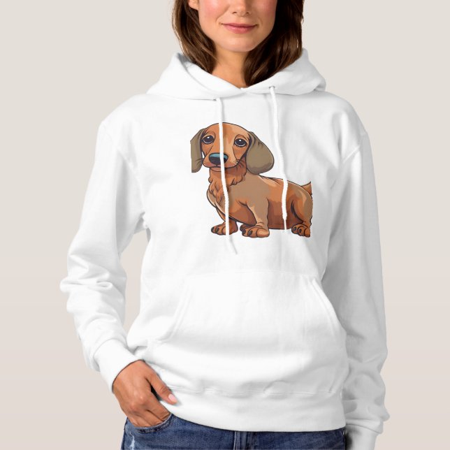 Dachshund Dog Cute  Hoodie (Front)