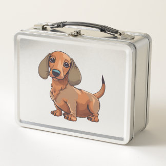 Dachshund Dog Cute Metal Lunch Box