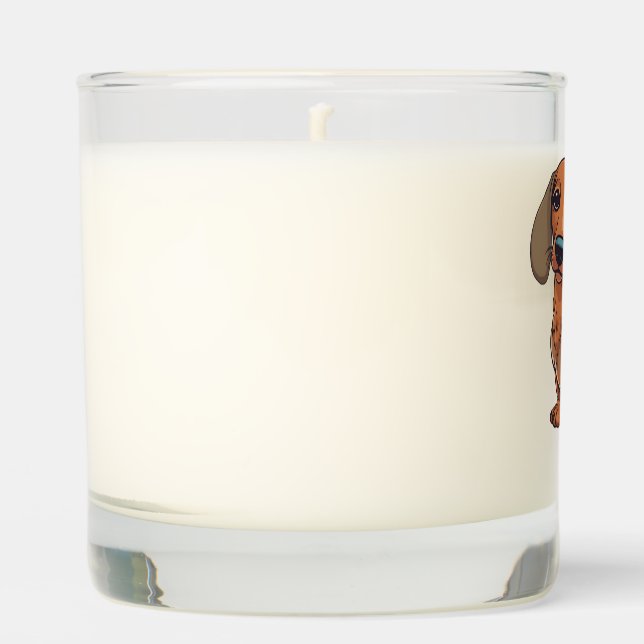 Dachshund Dog Cute  Scented Candle (Front)
