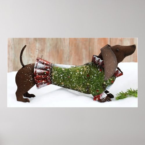 Dachshund Dog Decorations with Christmas Sweaters