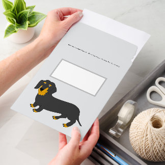 Dachshund Dog Design Any Colour Background Envelope Mailers