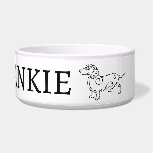 Dachshund Dog Design Custom Bowl (Front)