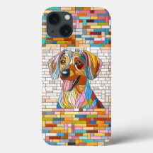 Dachshund dog  - Doxie -colorful mosaic