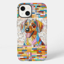 Dachshund dog - Doxie -colorful mosaic
