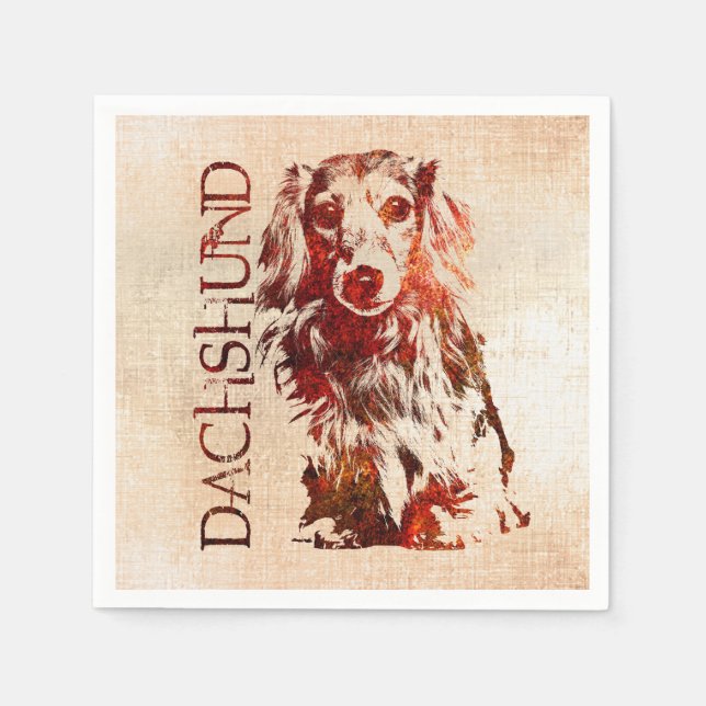Dachshund dog  - Doxie Napkins (Front)