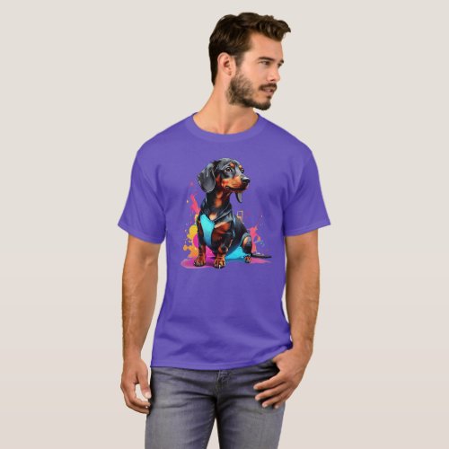 dachshund Dog Energetic Wiener Dynamo T_Shirt