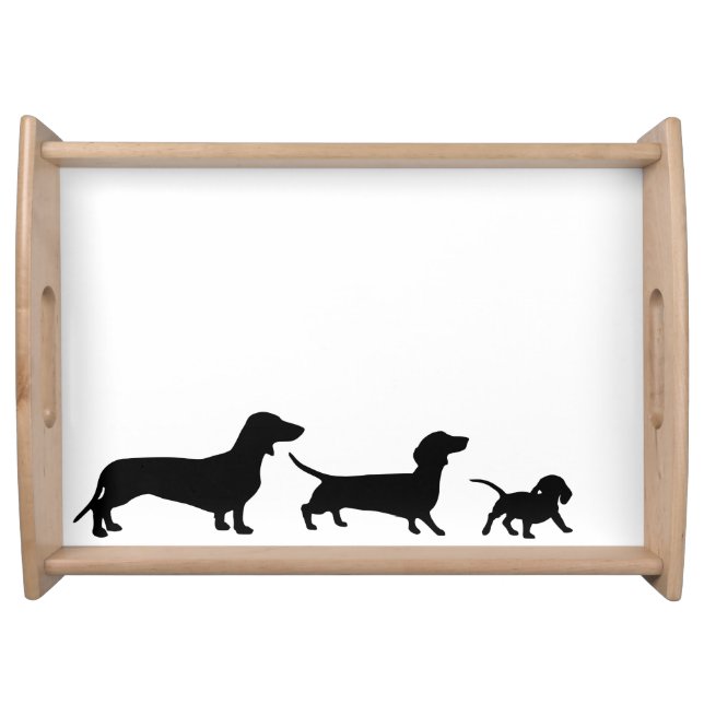 Dachshund dog family serving tray (Front)
