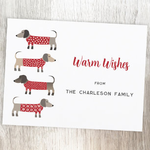 Dachshund Dog Fun  Holiday Postcard