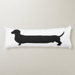 Dachshund dog, fun, humor with very long body body pillow