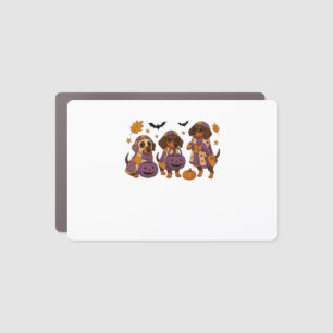 Dachshund Dog Ghost Halloween Car Magnet
