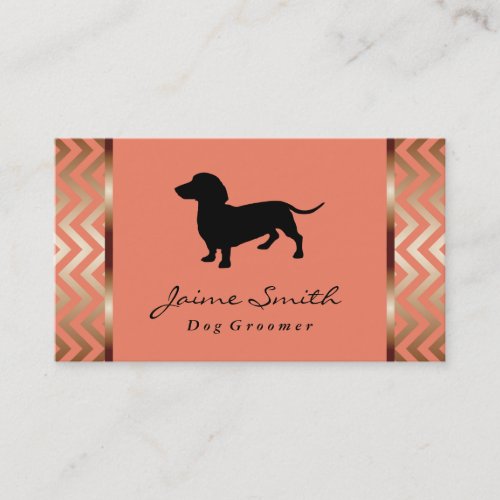 Dachshund  Dog Groomer Business Card