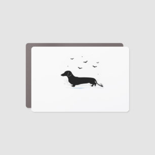 Dachshund Dog � Halloween Moon Silhouette Classic  Car Magnet