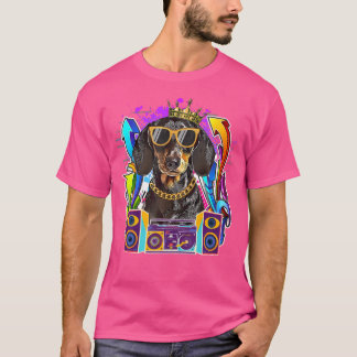Dachshund Dog Hip Hop 90S Rap Music T-Shirt