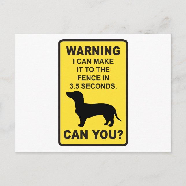 Dachshund Dog Humorous  Doxon funny saying Postcard (Front)