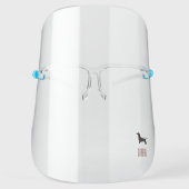 Dachshund Dog Illustration Personalized Face Shield (Front)