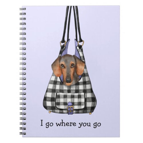 Dachshund Dog in a Bag Notebook