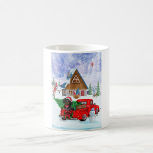 Dachshund Dog In Christmas Delivery Truck Snow  Coffee Mug