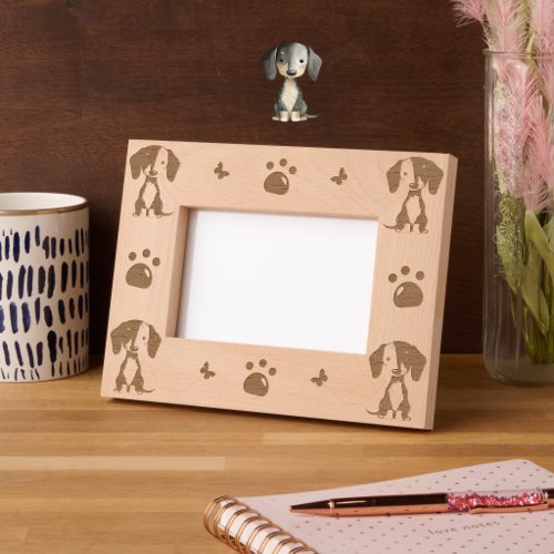 Dachshund Dog Laser Etched Picture Frame Dachshund Dog Laser Etched Picture Frame