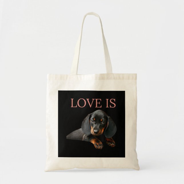Dachshund Dog Mom Dad Men Women Kids Gift Doxie Tote Bag (Front)