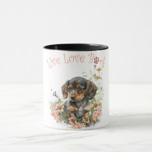 Dachshund Dog Mom Floral Mug