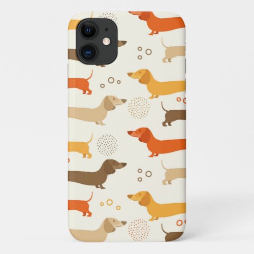 Dachshund dog pattern iPhone 11 case