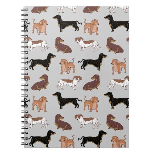 Dachshund dog pattern notebook