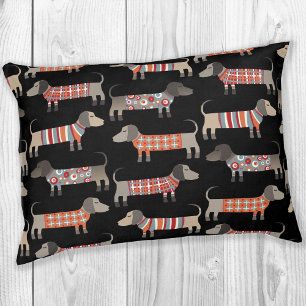 Dachshund Dog Pattern Pet Bed