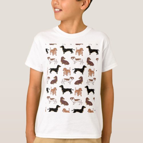 Dachshund dog pattern T_Shirt