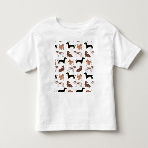 Dachshund dog pattern toddler t_shirt