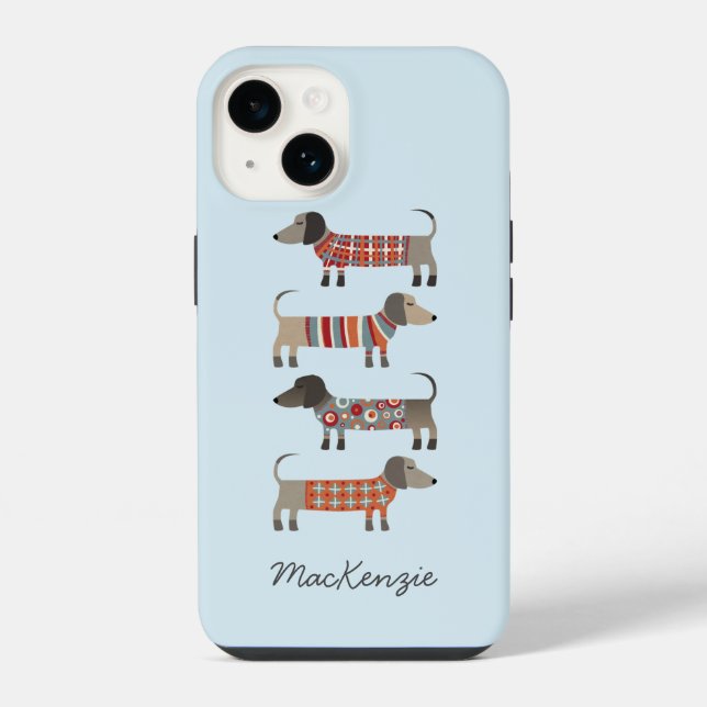 Dachshund Dog Personalized Iphone Case (Back)